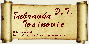 Dubravka Tošinović vizit kartica